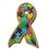 Custom Autism Awareness Lapel Pin, 7/8" L X 1/2" W, Price/piece
