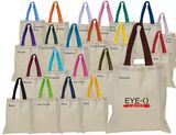 Custom Economy Tote Bag with Colored Handles, 15