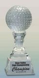 Custom Crystal Golf Ball on Pedestal Award (6