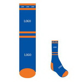Custom Adult Size Cotton Sport Socks, 9.5" W x 9.05" H