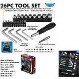 Custom 26pc Tool set in zipper travel case (Screen printed)