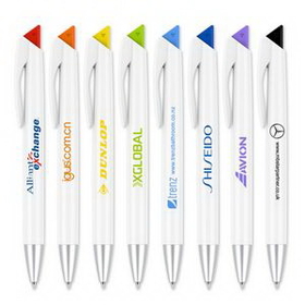 Custom Colorful Series Plastic Ballpoint Pen, 5.55" L x 0.43" W