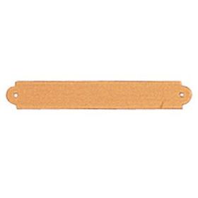 Blank Satin Brass Plate W/Notched & Rounded Corners & 2 Holes (2 1/2"X3/8")