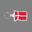 Key Ring & Punch Tag W/ Tab - Full Color Flag of Denmark, Price/piece