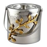 Custom Golden Vine Collection Hammered Ice Bucket, 6.25