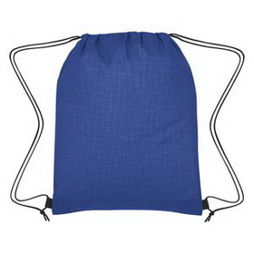 Custom Crosshatch Non-Woven Drawstring Bag, 12 5/8" W x 16" H