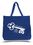 Custom Colored Canvas Jumbo Tote Bag w/ Squared Bottom - 1 Color (20"x15"x5"), Price/piece