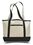 2 Tone Canvas Tote Bag w/ Interior Zipper Pocket - Blank (18.5"x12"x5.5"), Price/piece