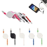 Custom Retractable 2-In-1 USB Charging Cable, 11/4