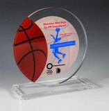 Custom Basketball Achievement Award- Laser Engraved, 5 3/4