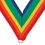 Blank Rainbow Stripe Grosgrain Imported V Neck Ribbon - Medal Holder (32"x1 3/8"), Price/piece