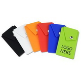 Custom Silicone Phone Wallet with Adhesive on back, 2 1/4
