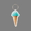 Key Ring & Full Color Punch Tag - Blue Ice Cream Cone, Price/piece