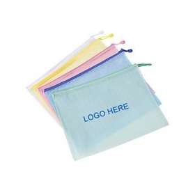 Custom PVC Mesh Document Bag, 13 3/4" L x 9 3/4" W