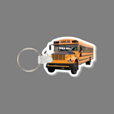 Key Ring & Full Color Punch Tag - School Bus (3/4 View)