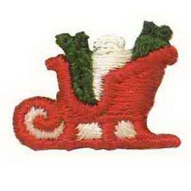 Custom Holiday Embroidered Applique - Sleigh