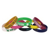 Custom Debossed Silicone Bracelets with Color Filled, 8