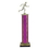 Custom Fuchsia Moonbeam Single Column Trophy w/Figure (18"), Price/piece