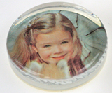Custom 114-GPW01  - Personage-Of-The-Year Glass Photo Paperweight-Molded Glass