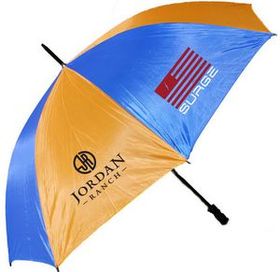 2 Tone Golf Umbrella - Orange/ Blue (58" Arc)