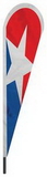Custom Patriotic 2 Nylon Tear Drop Attention Flag, 10' H x 30