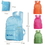 Custom Folding Nylon Backpack, 17 5/16" L x 11" W x 5 1/2" H, Price/piece