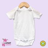 Custom White 100% Polyester Infant Short Sleeve Onesie
