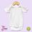 Custom White 100% Polyester Infant Short Sleeve Onesie, Price/piece