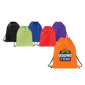 Custom Basic Drawstring Backpack, 13.5" W x 18" H