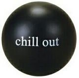 Custom Solid Black Ball Stress Reliever