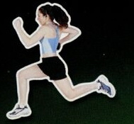Custom Woman Running Magnet (7.1-9 Sq. In. & 30mm Thick)
