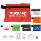 Custom On the Go First Aid Kit #1 w/ Ointment, Ibuprofen & Polyester Pouch