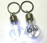 Custom Light Bulb Look LED Flashlight Keychain, 2 1/4