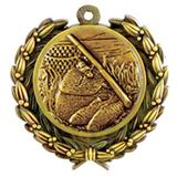 Custom Stock Fishing Medal w/ Wreath Edge (1 1/2