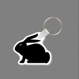Custom Key Ring & Punch Tag - Rabbit Silhouette Tag W/ Tab