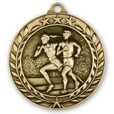 Custom 2 3/4'' Cross Country Wreath Award Medallion
