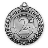 Custom 2 3/4'' 2nd Place Wreath Award Medallion