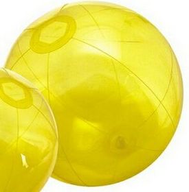 Custom 16" Inflatable Translucent Yellow Beach Ball