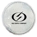 Custom White Round Hot/ Cold Pack with Gel Beads, 4 3/4