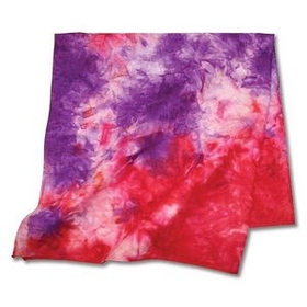 Custom Red/ Purple Tie Dye Bandanna 22"x22" (Printed)