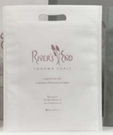 Custom Non-Woven White PP Merchandise Bag (10"x12")