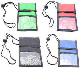 Blank Neck Wallet Event Badge Holder Pouch, 5" W X 7.25" H