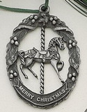 Custom MasterCast Design Carousel Horse Cast Ornament