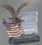 Blank American Eagle Series 10" Eagle Sculpture w/ Flag & Glass Panel, Price/piece