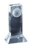 Custom Optic Crystal Golf Tower Award - 6