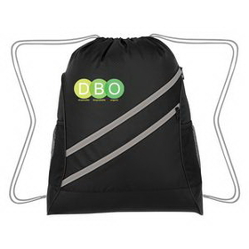 Custom Swipe Drawstring Sports Pack, 15" W x 19" H