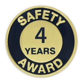Blank Safety Award Pin - 4 Year, 3/4" W x 3/4" H