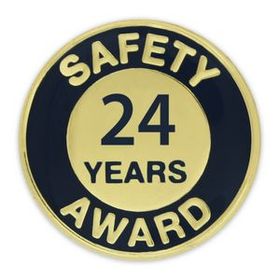 Blank Safety Award Pin - 24 Year, 3/4" W x 3/4" H