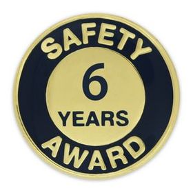 Blank Safety Award Pin - 6 Year, 3/4" W x 3/4" H