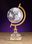 Custom Crystal Globe on Black Pedestal Award (16.5"), Price/piece